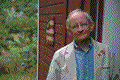 Ted in front of a red barn wall